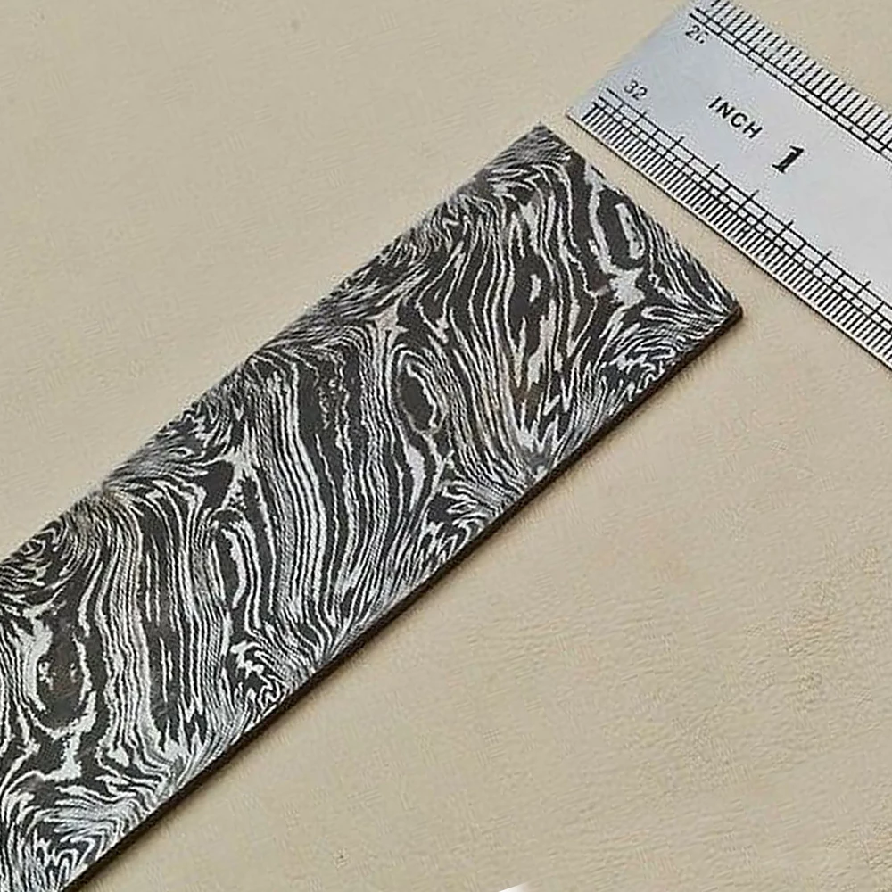 Custom Handmade Damascus Blank Billet Damascus steel Blank Billet Bar For Making Knives Precious Fire Storm Pattern