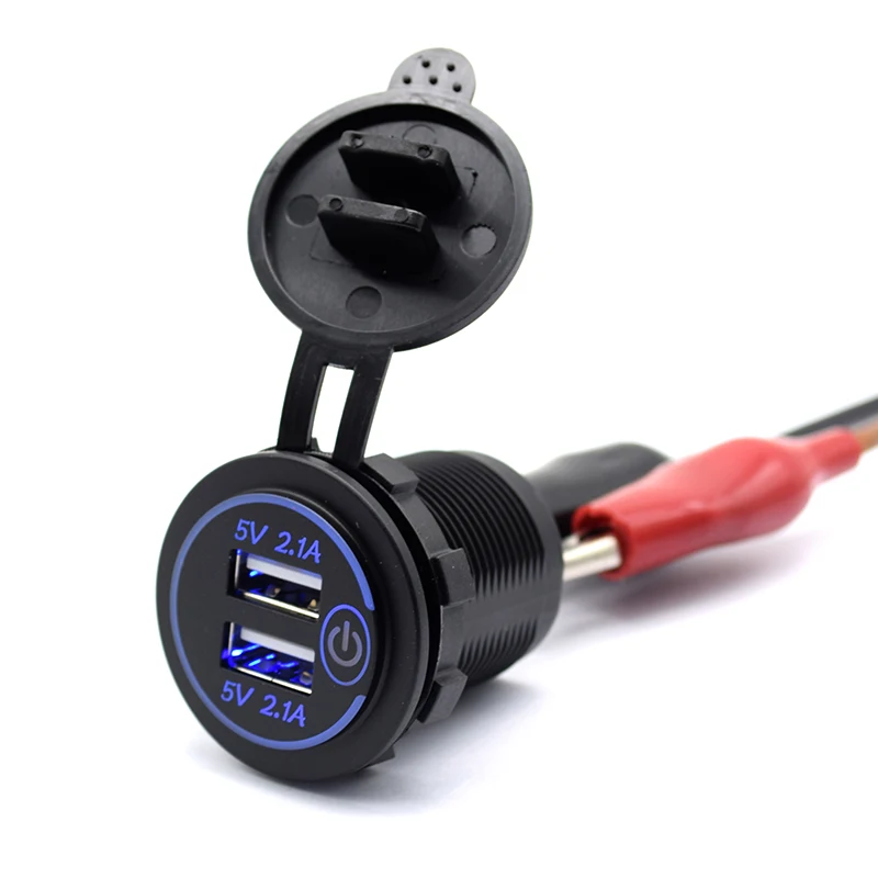 waterproof 12v power outlet dual bus boat marine car charger 12v usb socket socket car usb charger 12v usb voltmeter