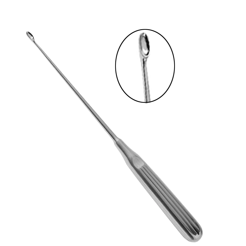 Scoville Ruptured Disc Curette Straight Oval Cup High Quality Orthopedic Surgical Instruments