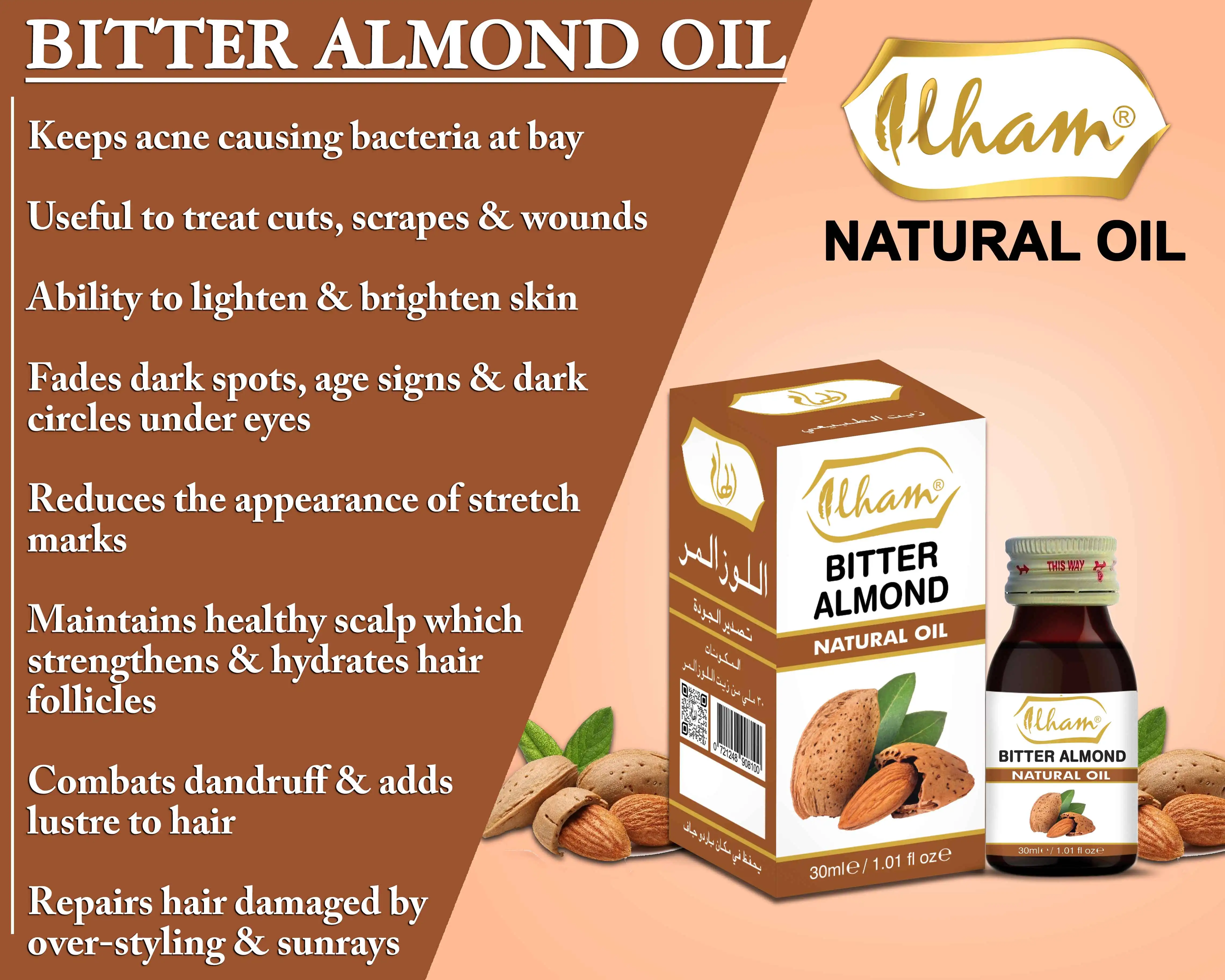 ILHAM BITTER ALMOND OIL- 30ML