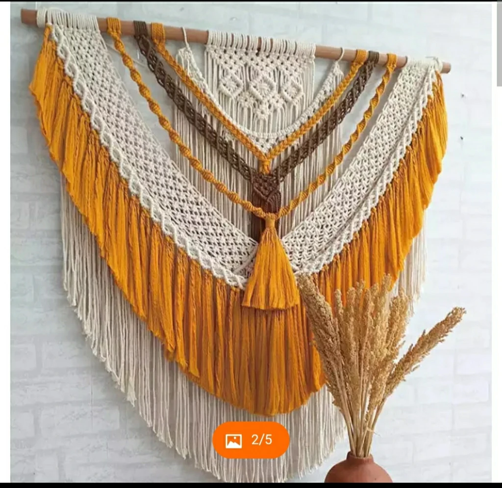 Handmade Macrame Wall Art Hanging Cute Macrame wall art for homestay flower homes wall art Made in Vietnam
