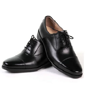 Mens Black Oxford Shoes Genuine Leather Light and Slip-On round Toe EVA Insole for Autumn Season