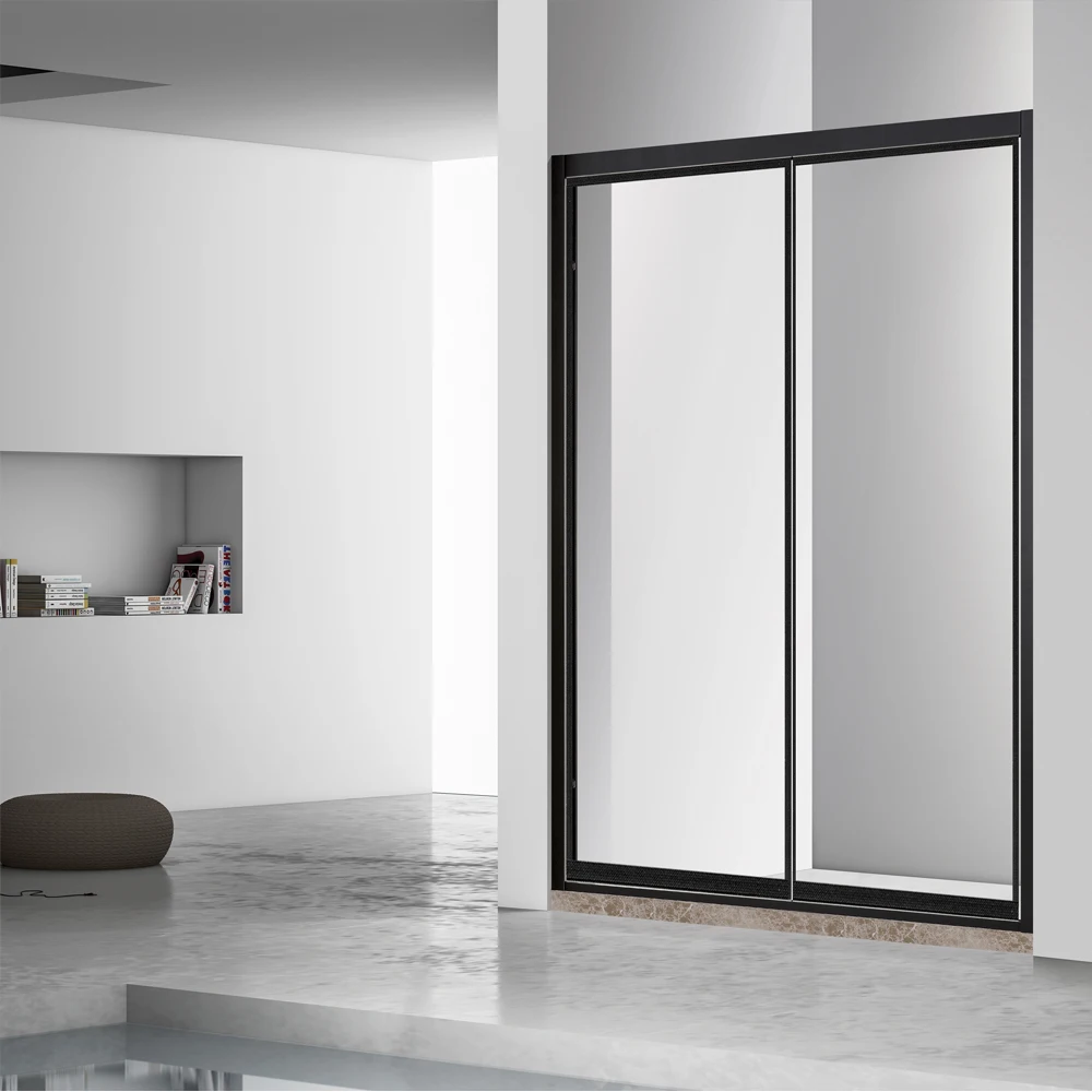 Modern Customized Size Black Frame Stainless Steel Shower Enclosure Glass Shower Room