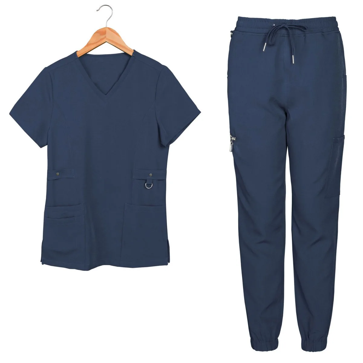 Casual Nurse Uniform White Color Nursing Scrub Women Uniform Pet Clinic Pocket Protection Doctor Work Clothing Hospital Uniform
