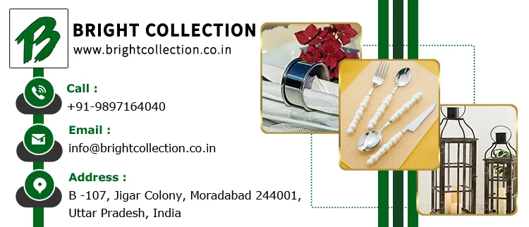 SS304 Grade Tableware / Flatware Cutlery Set Superb Quality 3 Piece Spoon Fork and Knife Brass Handle Cutlery Set