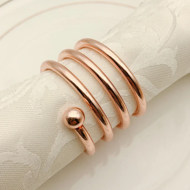 SCI Aluminum Royal Design Wedding Party Decoration Paper Napkin Napkin Ring Dining Table home and kitchen