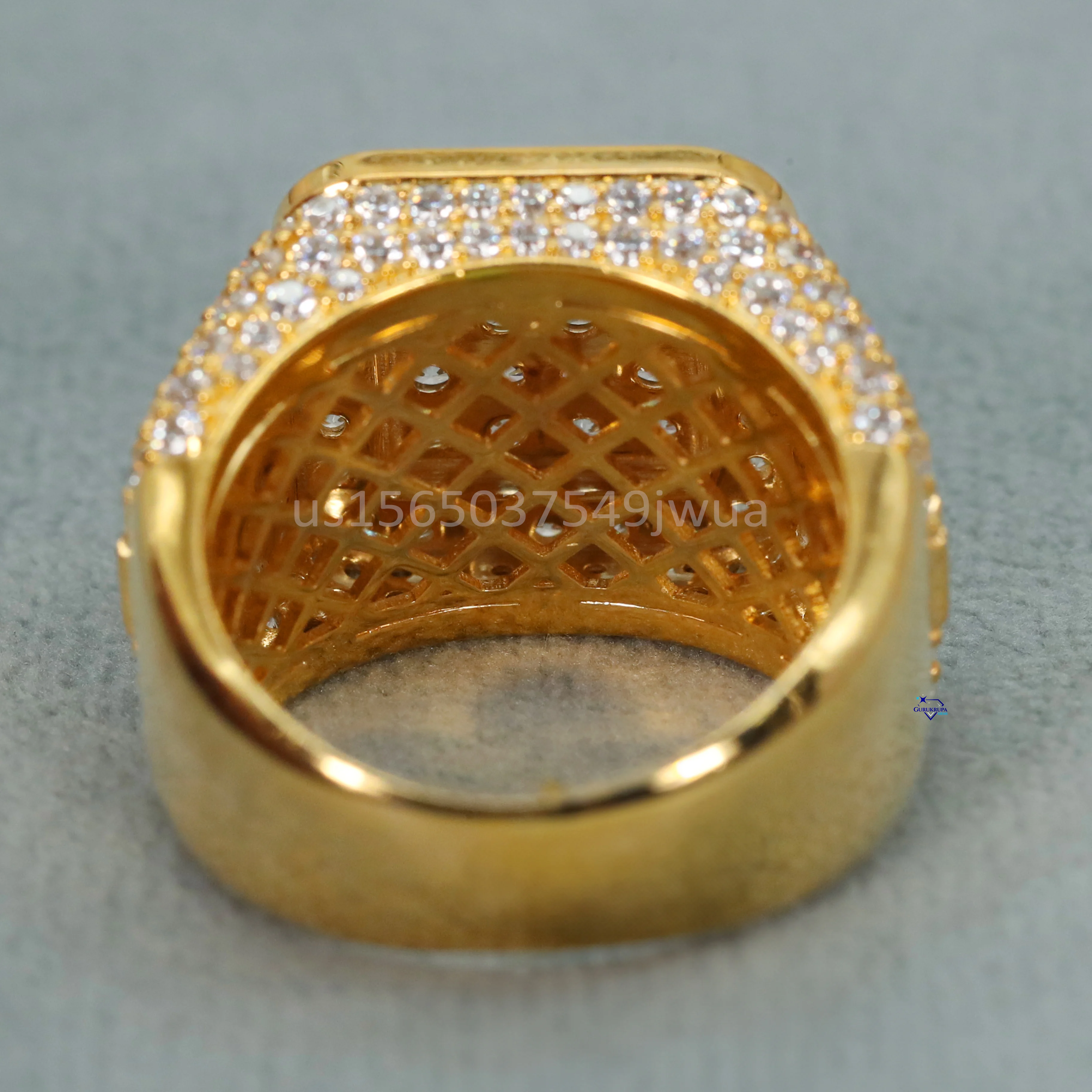 Our most selling custom hip hop ring made in 925 sterling silver and lab grown diamonds trending new design fashionable jewelry