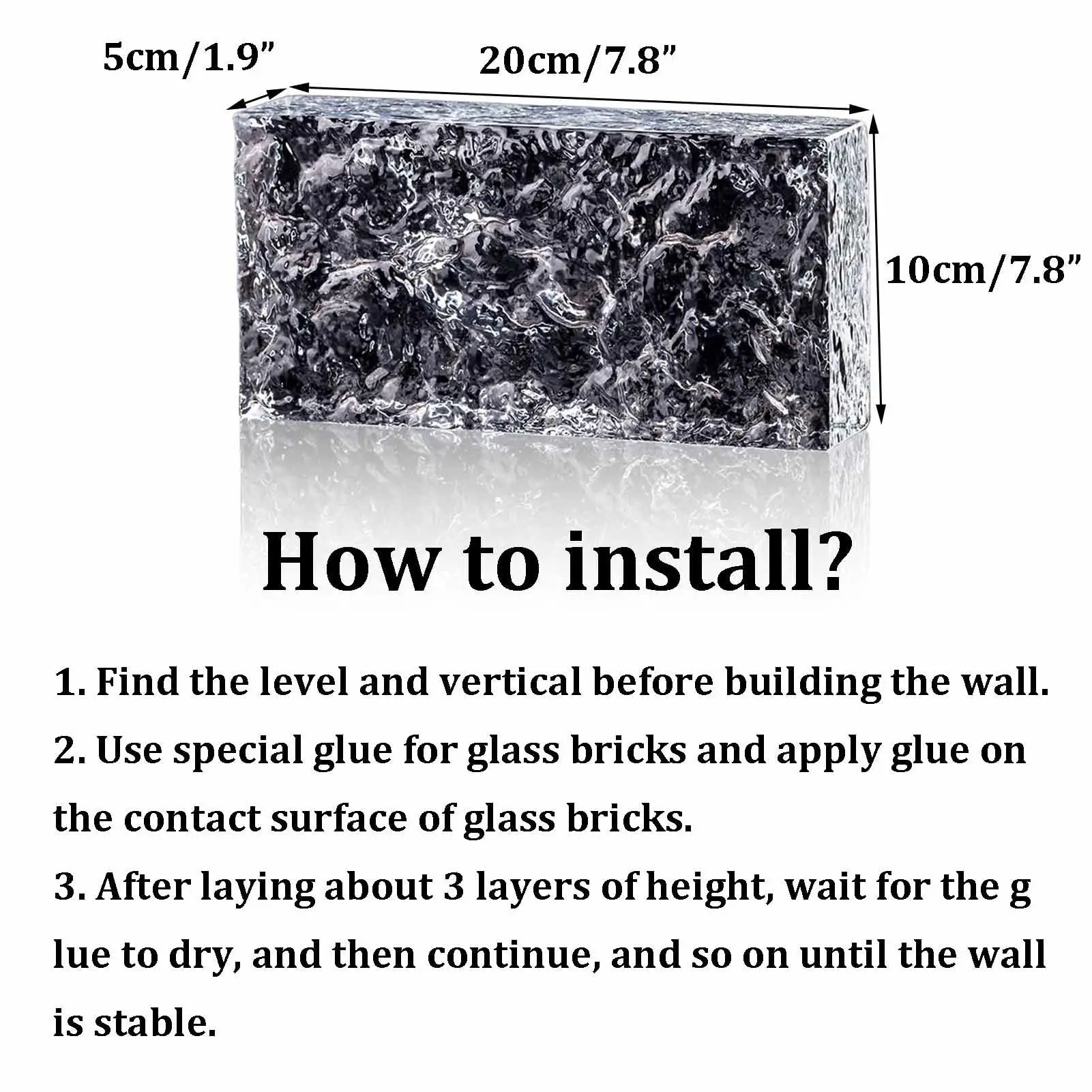 Hotel Club Sound Insulation Thermal Insulation Transparent Crystal Solid Glass Block/Brick