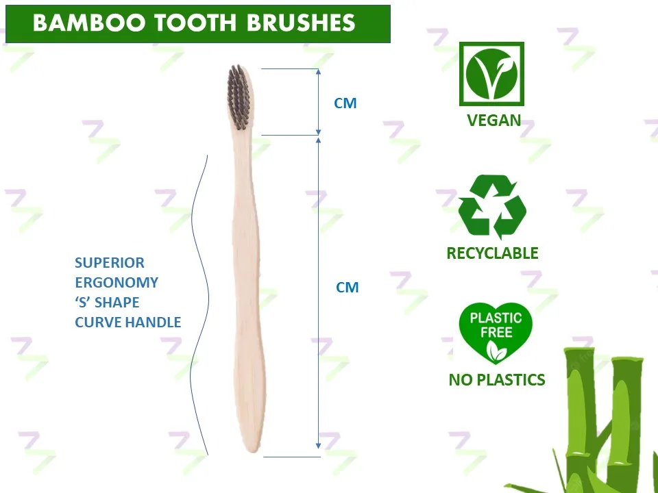 Natural Bamboo Toothbrush Tube packing multiple pieces pack teeth brush