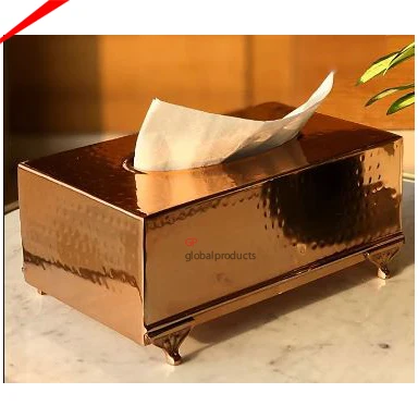 most beautiful metal gold tissue box with flower design tissue box for luxury wedding tabletop centerpiece