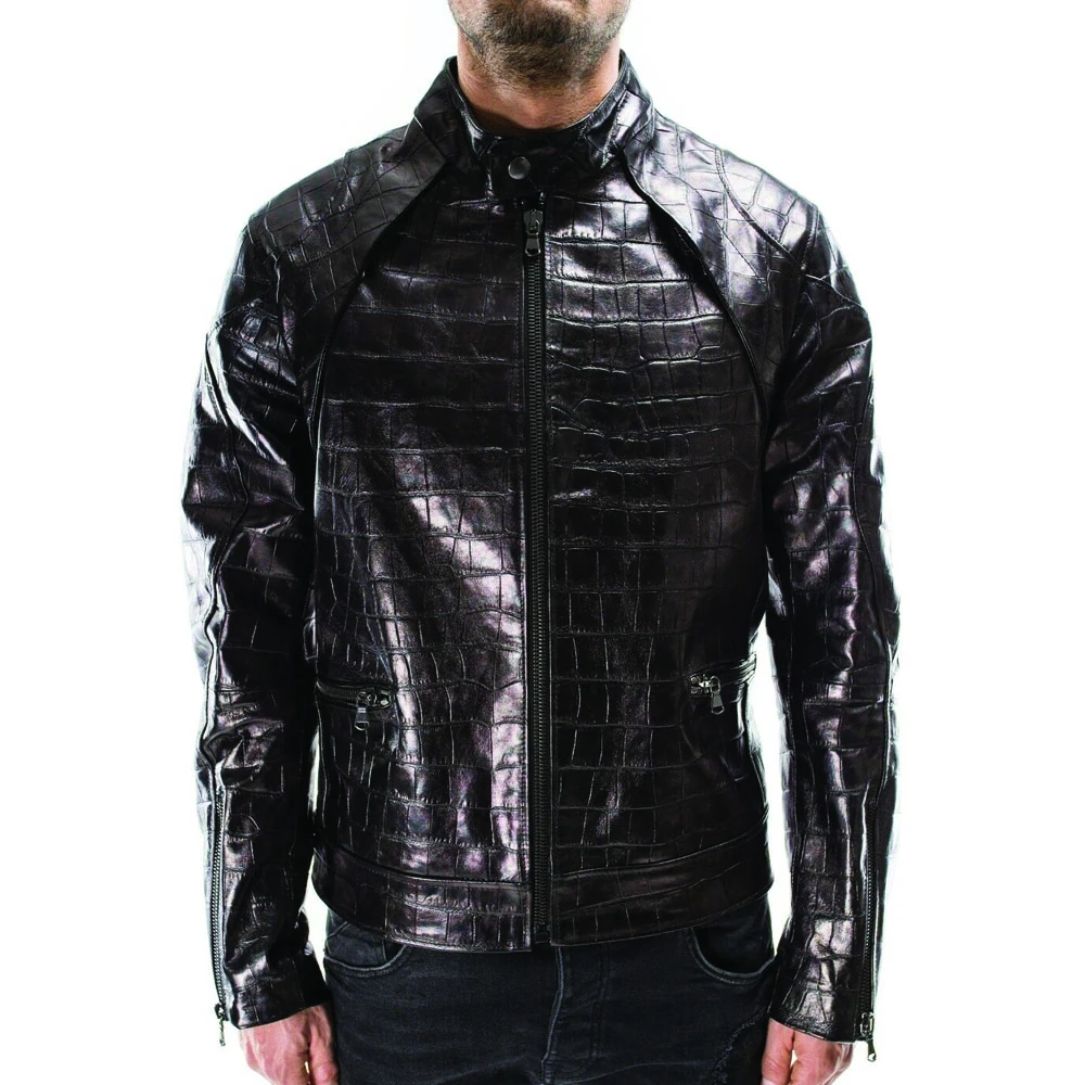 New Fashion Men Leather Jacket Zipper Style Real Leather Jacket For Men Best Quality Leather Jacket quality