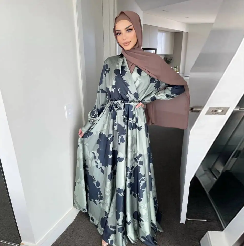 Modest Fashion Black Abaya Women Muslim Dress Islamic Clothing S-2XL Chiffon Dress