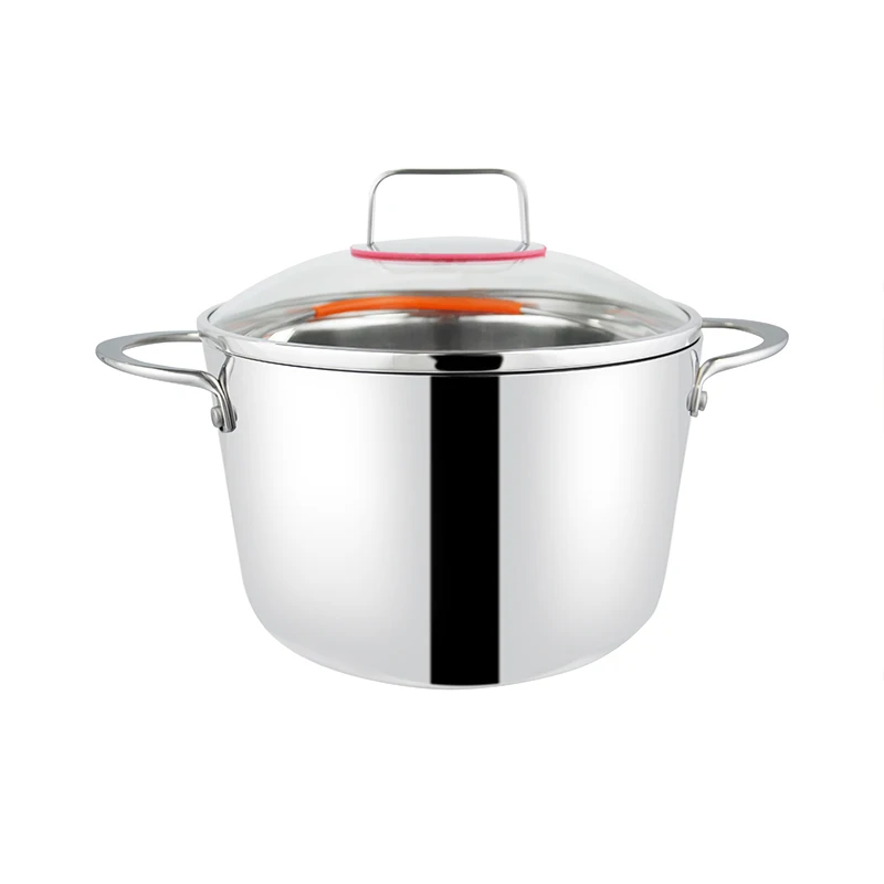 High Quality 304 commercial stainless steel cooking clear steamer and soup  pot 3 pcs