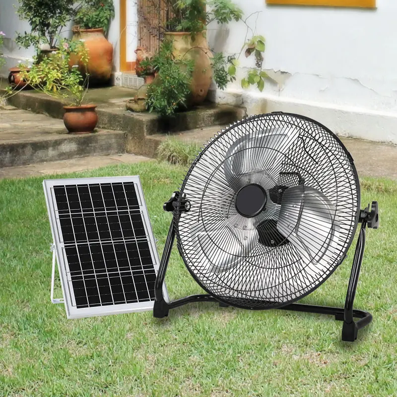 AC DC 20 inch USB Knob Switch  TDSCF1BW OEM  Rechargeable  Stand Solar Power fans