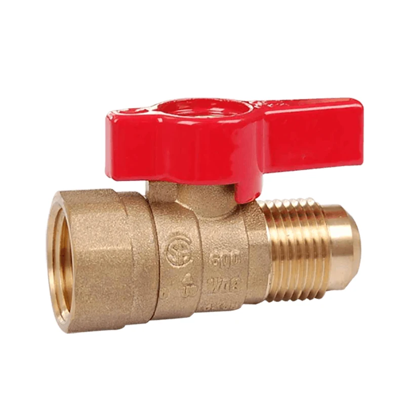 Two-piece Brass Gas Ball Valve Flare X Flare Faucet Gas Ball Valve