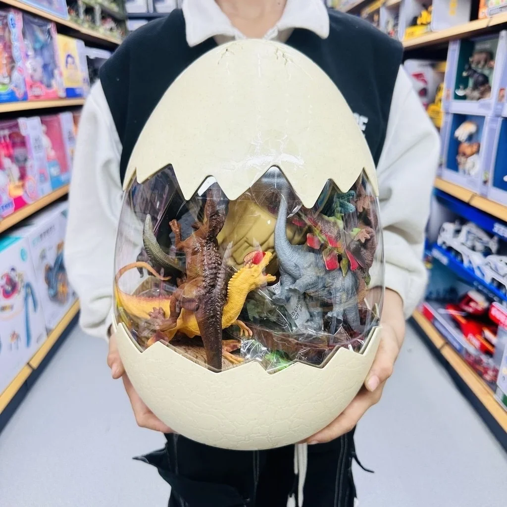 50 Pcs Realistic Small Dinosaur Figures with Large Dino Egg Storage Box Dinosaur Toys for Kids Christmas Gift