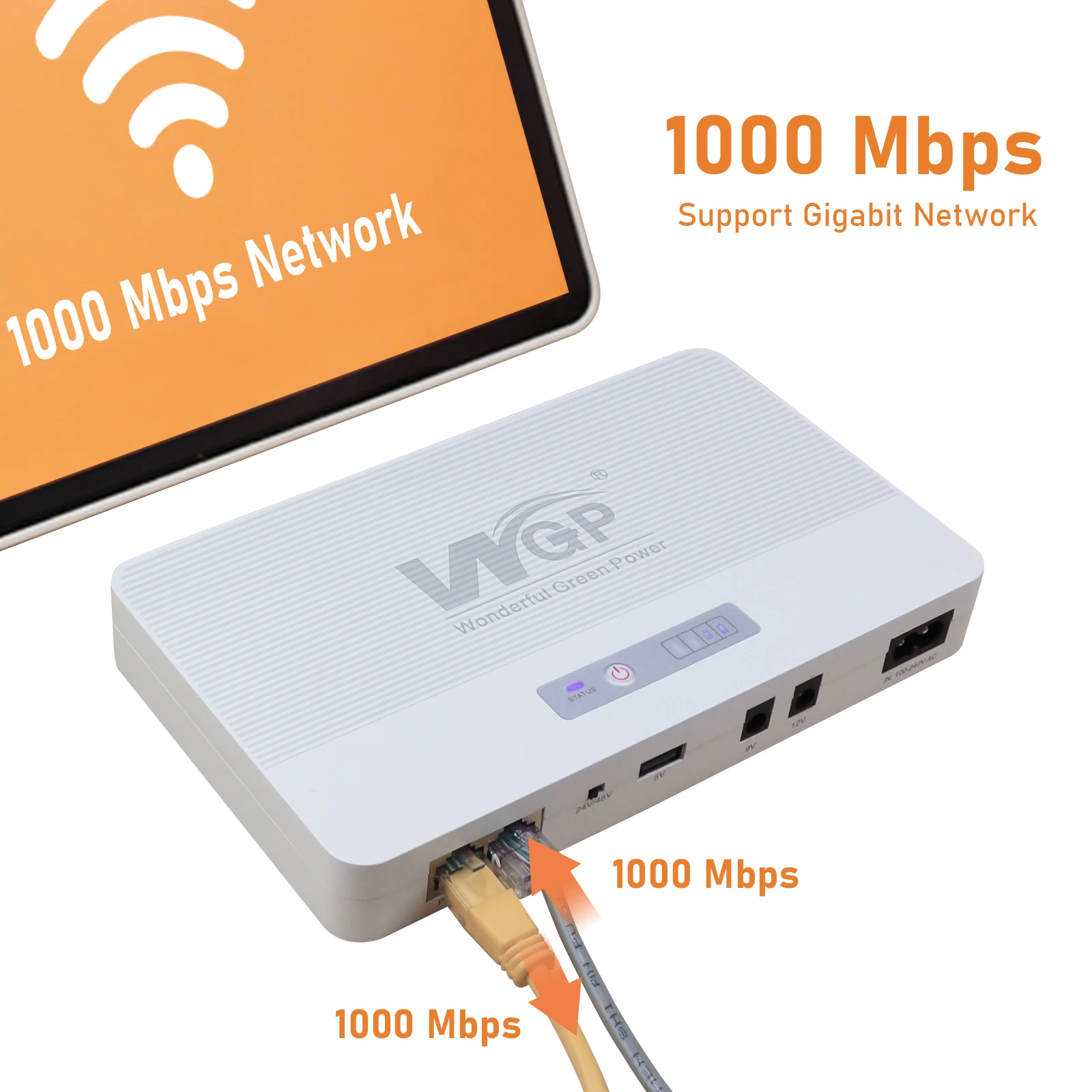 UPS POE 24V 12V 9V 5V POE DC USB multioutput mini ups for wifi router cctv camera ups POE