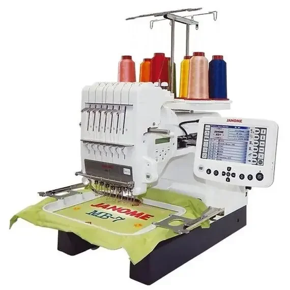 New 100% Original MB-7 M B 7 7 Needle Embroidery Machine Plus Deluxe Bonus Kit Household Mini Sewing Machine Small Automatic