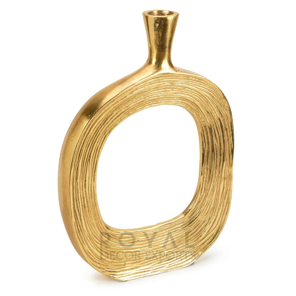 Table Top Metal Handicrafts Home Decor Gold Plated Flower Vase Centerpieces Vase For Wedding Table Home Decoration Pieces Luxury