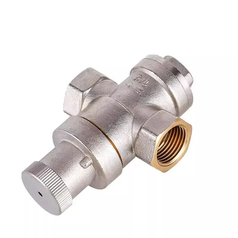 High Quality Custom Nickel Plated Brass Piston Pressure Reducing Valve Water Control Drain Valve