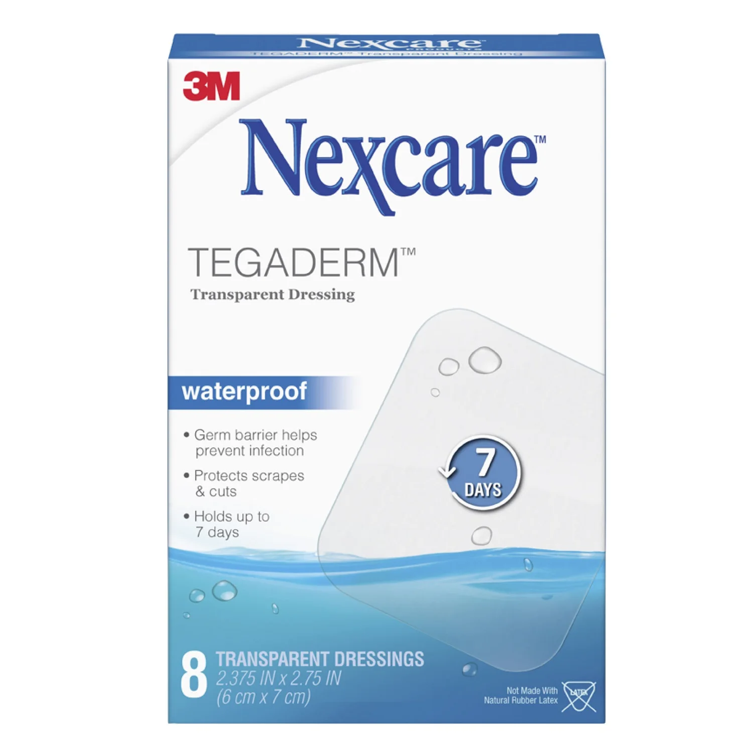 Waterproof Transparent Dressing Wound Patch, Nexcare H1624 for Protecting open wounds, cuts, use for medical