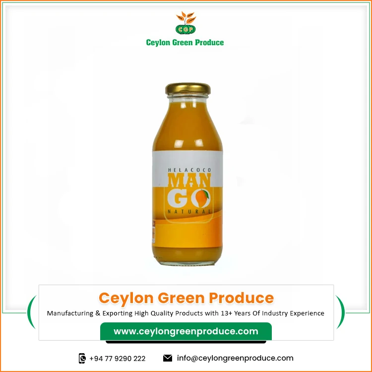 Natural Mango Juice 370ml Bottle Fruit Juice Beverage Soft Drinks Fresh Mangos - Hela Coco Mango Juice