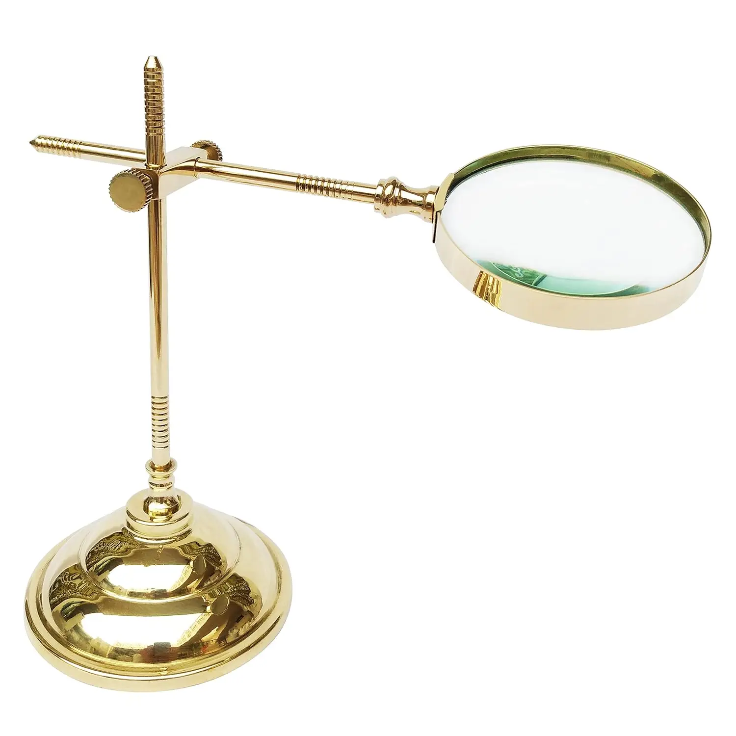 Magnifier Full Brass Henry Hughes London  Hand Held Magnifying Glass