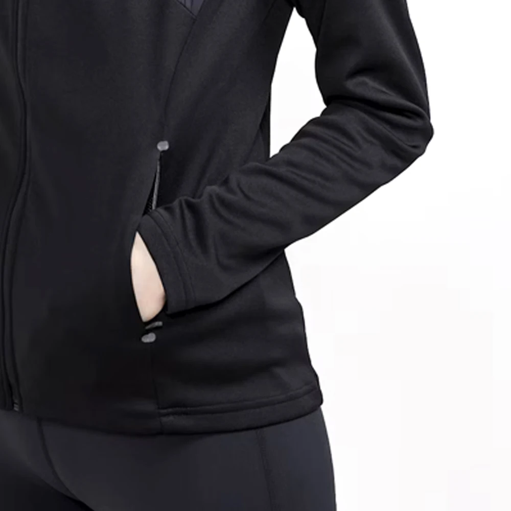 2024 High Quality Custom Logo  Autumn Winter Solid Full-Zip Crew Neck Jackets For Womens
