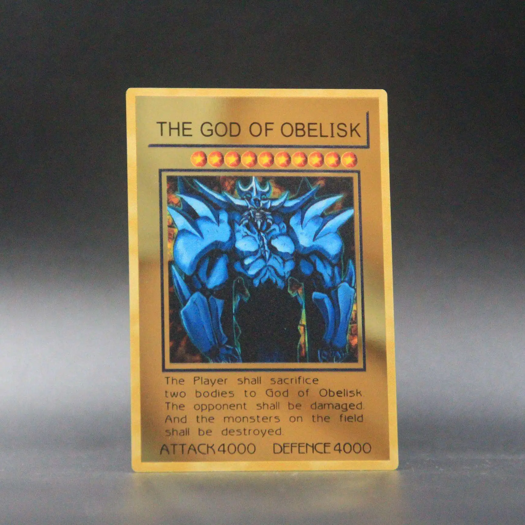 Yugioh Golden Metal Cards Yu-Gi-Oh Alloy Collection Card Blue Eyes Dark Magicial Obelisk Slifer Ra Kids Christmas Birthday Gift