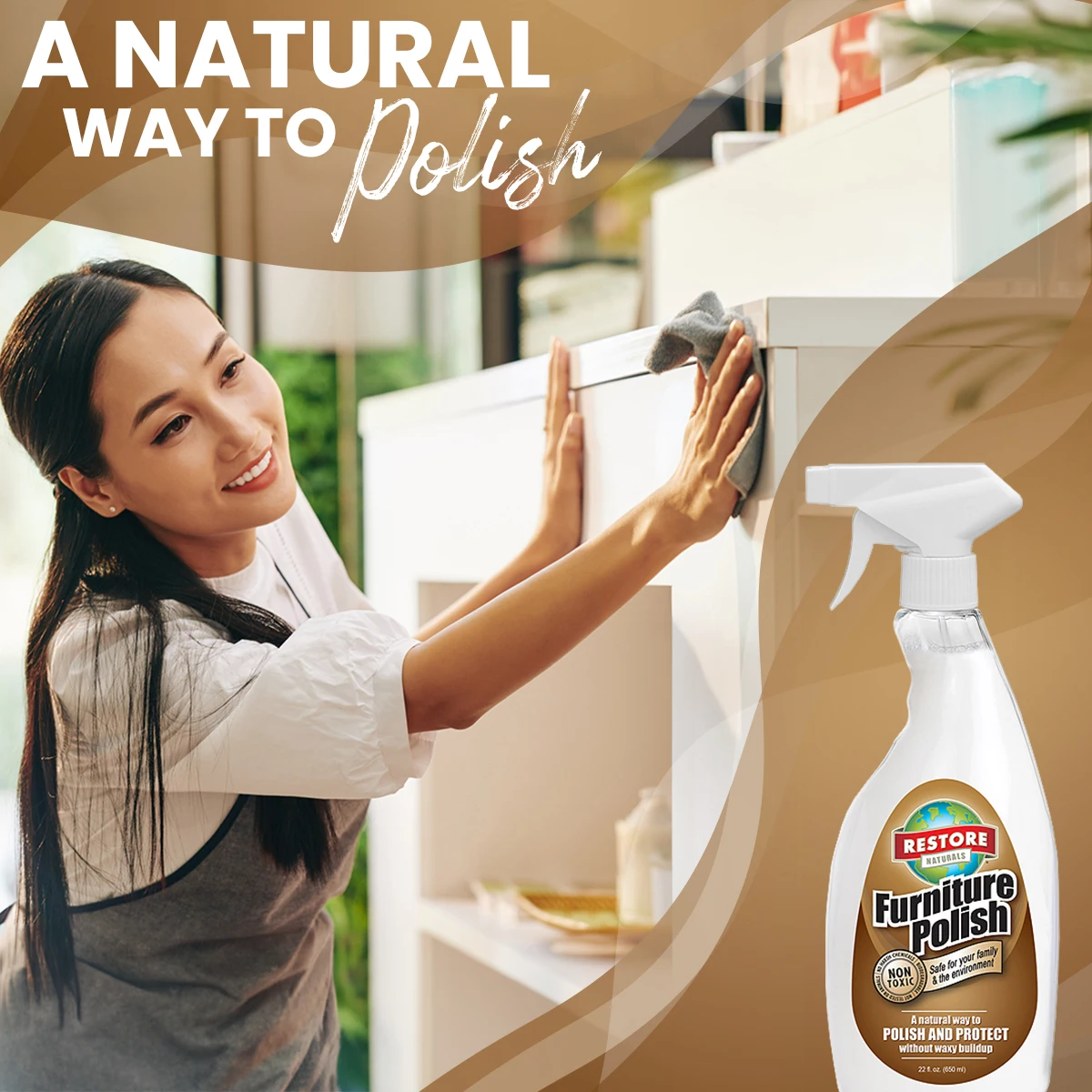 Non-toxic, Plant-Based Furniture Polish (22 fl. oz. / 6 pack)