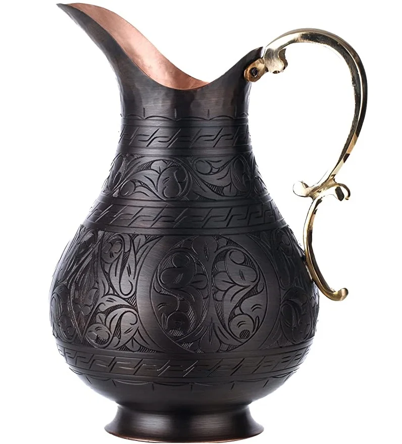 Diamond Hammered Style Copper Jug Best quality For Home & Restaurant Uses Jug Manufacture in India Low Prices top selling jug
