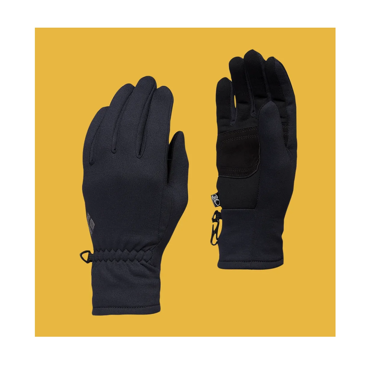 Breathable Seamless Knit Thin Section Slight To-uch Black Nylon Gloves-