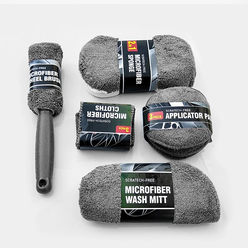 Best Sellers Multi-Functional Microfiber Car Wash Tool Kit Cleaning Sets With Cloth