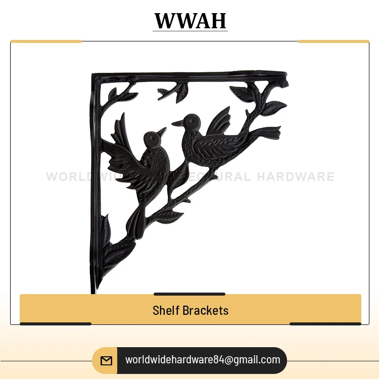 Best Quality New Arrival Top Wholesale Selling Brass/ Cast Iron Material OEM Private Label Home Office Use Wall Shelf Brackets