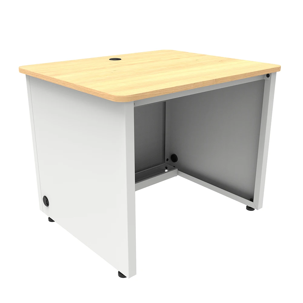 VersaDesk Enclosed Classroom Desk White/ Maple