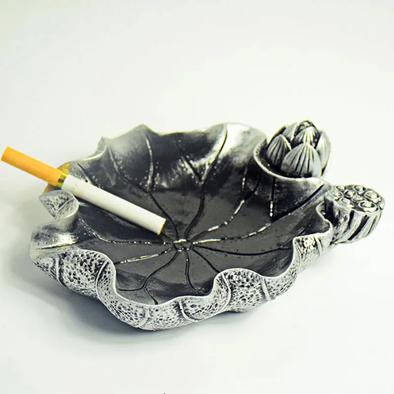 New Arrival Home Hotel European Colored Antique Golden Custom Luxury Cigar Ashtray Logo