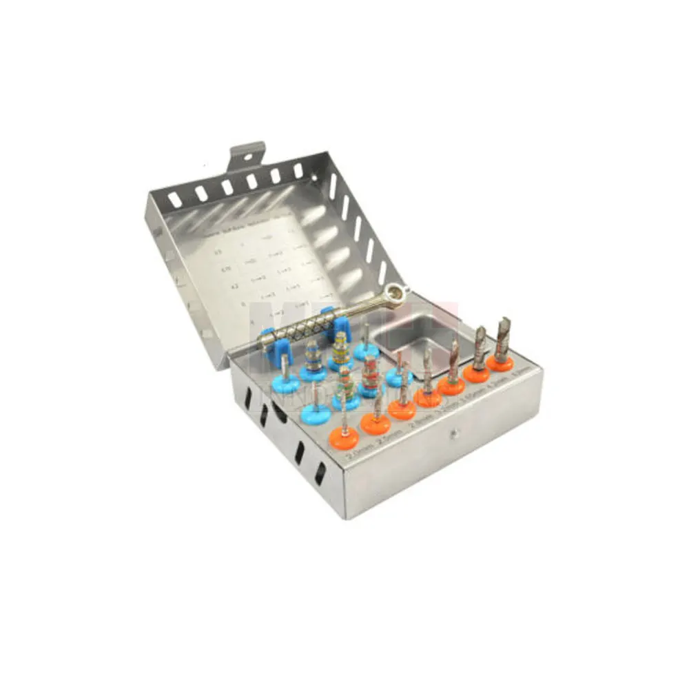 Dental Implant Tissue Punch Kit Gold 5pcs set Surgical Surgery Stainless Steel Bur Holder