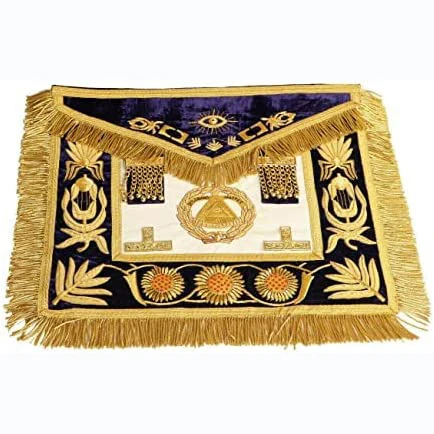 Masonic Blue Lodge Master Mason Office Apron Set Apron,Collar Cuff (gantlets) Masonic Regalia By Frame International