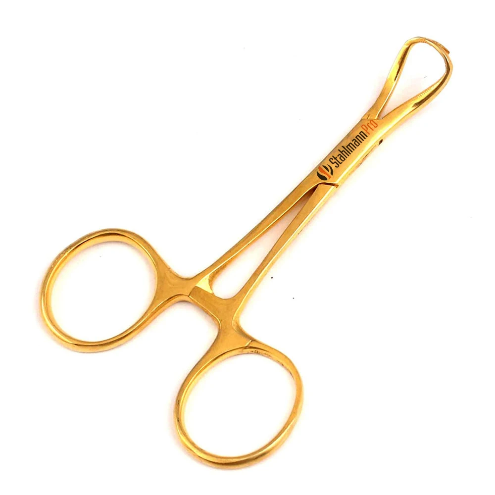 Backhaus Towel Clamp Gold Handle Surgical Grade German Stainless Steel OEM Branding Accepted Wholesale Price