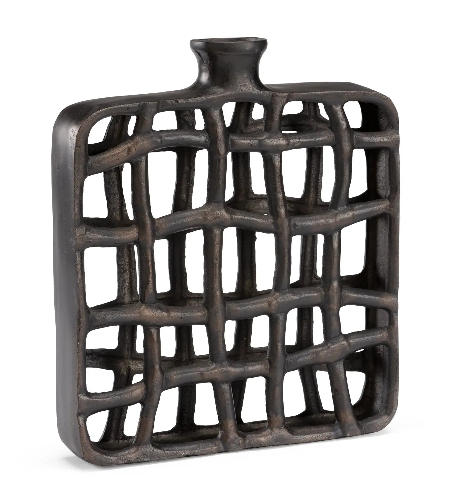 Aluminium High Quality design Flower Vase Hot selling Table & Office Desk Decoration Use Black Colored Flower Vase for sale