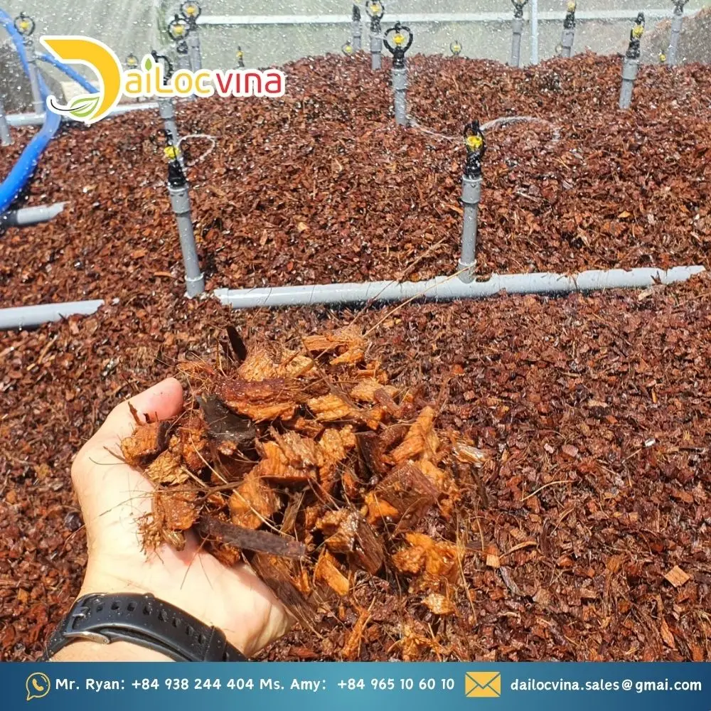 COCO COIR HUSK CHIPS FOR GROWING MEDIUM HIGH QUALITY LOW EC