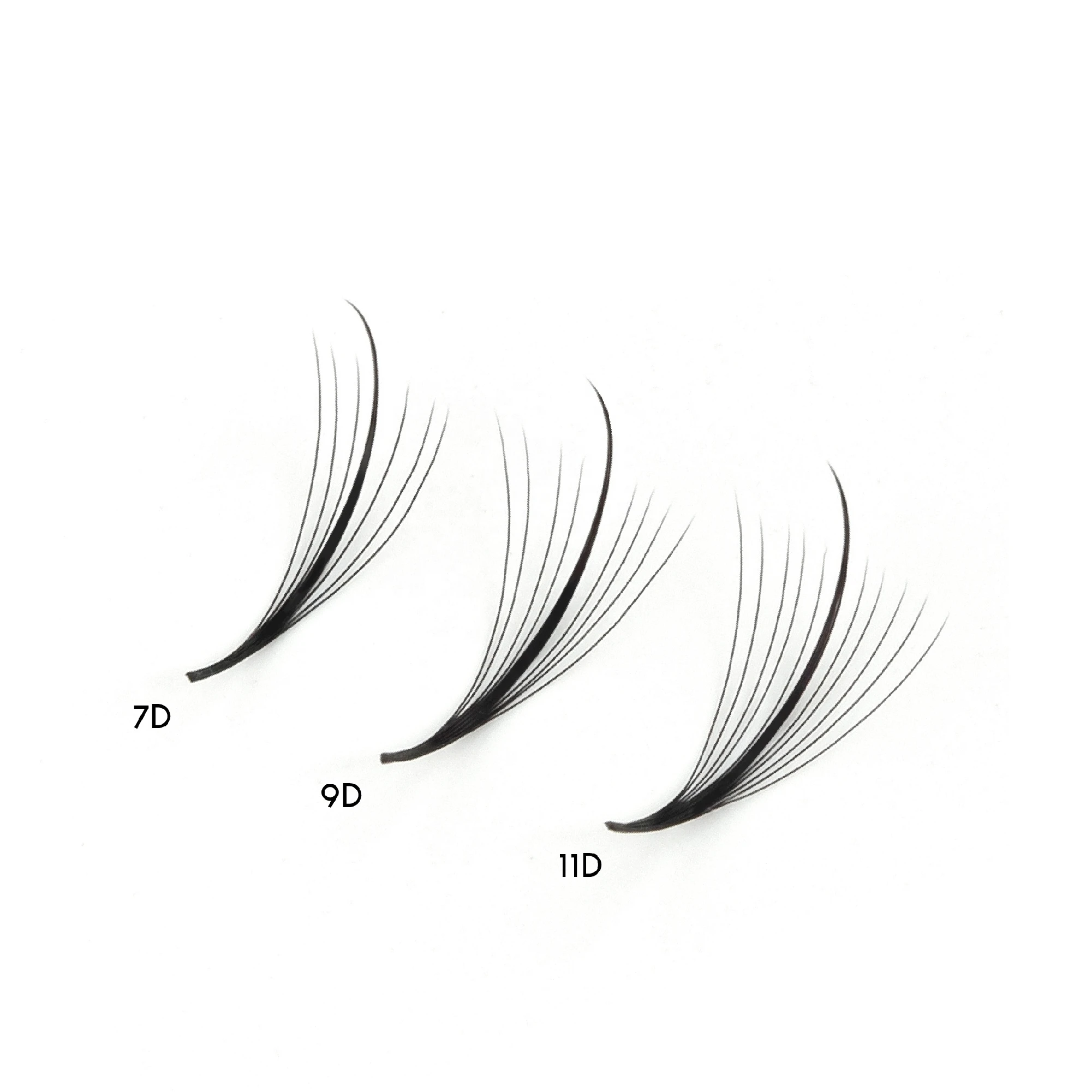 Premium Narrow Fan Lashes - makeup wispy wet lash spike long stem fans eyelash - High-end Korean & German PBT Fiber