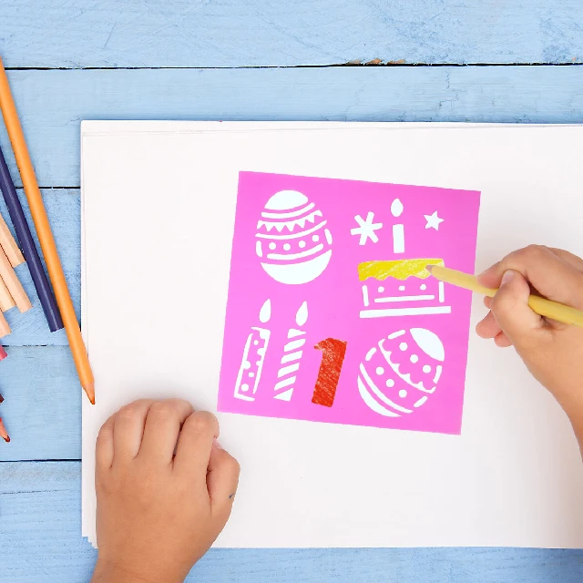 Custom reusable PET stencils kids stencil for painting