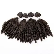 2021 Beauty Hair Product Cheap Virgin Human Fumi Curly Indian Hair Weft Bundles