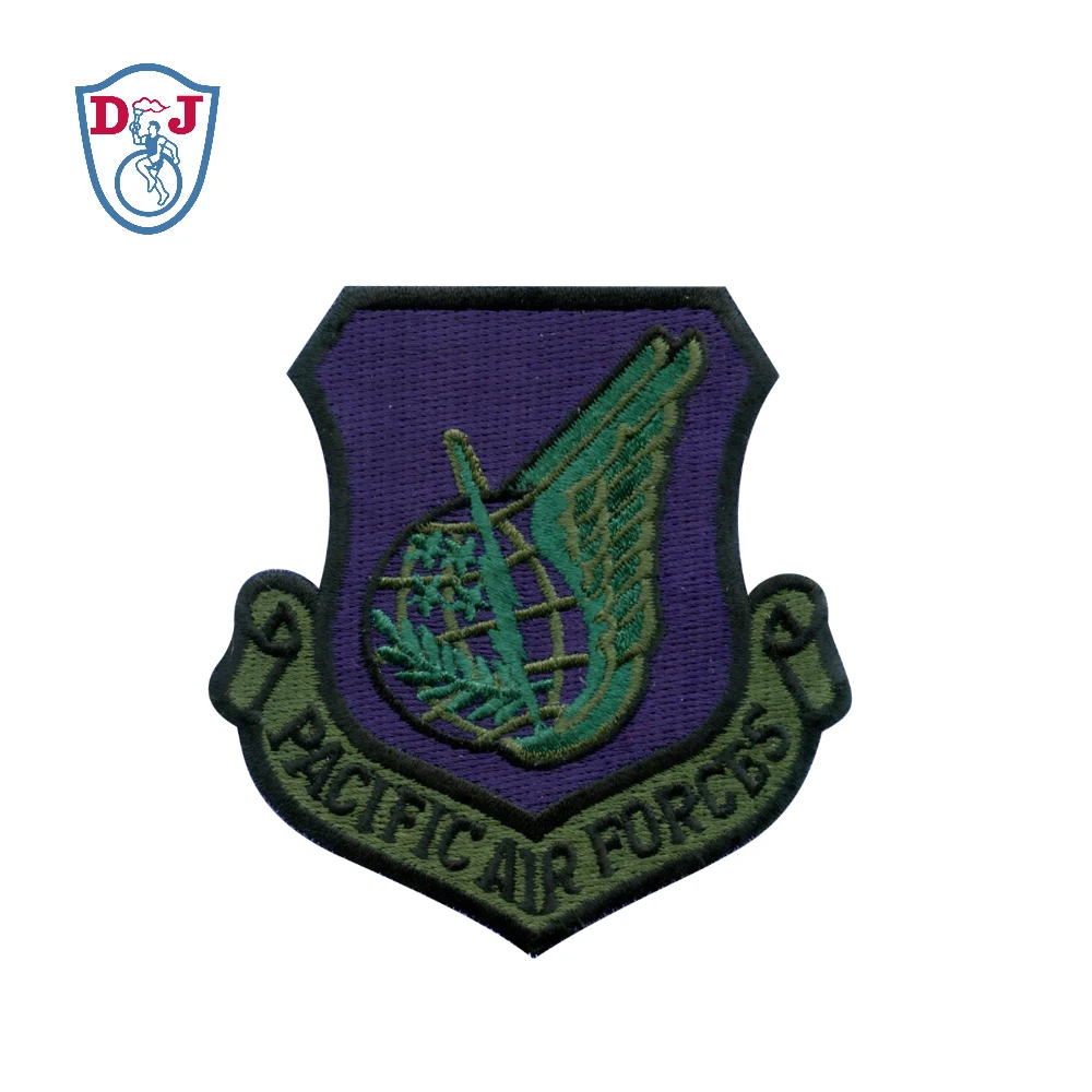 Custom Patches Embroidery Security Emblem Embroidered Parches Crest Uniform Badge