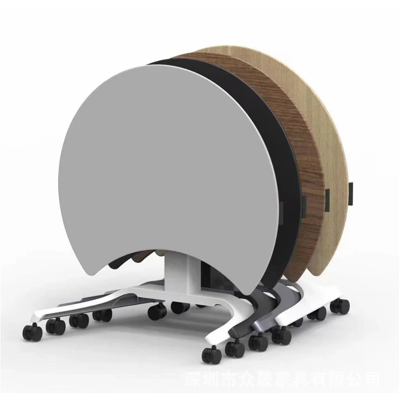 Customized Round Height Adjustable Sit to Standing Table Lifting Flipping Pneumatic Gas Spring Riser Mobile Painting Desk