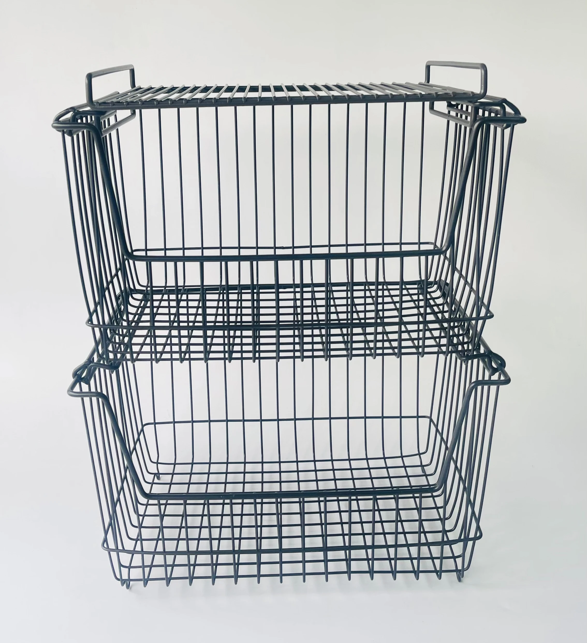 Big Wire Basket  14x10,5x9 2 Baskets 1 Cover Japan Standard Made in Vietnam
