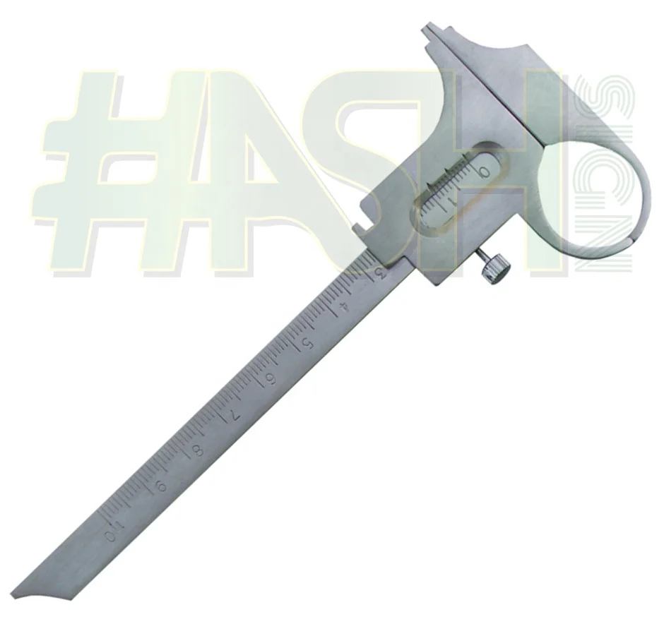 Orthodontic Dental Boley Decimal Gauge Screw Lock Vernier Caliper Surgical Instrument for Measuring