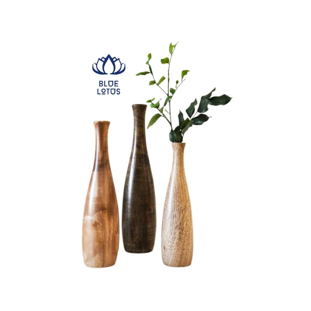 Eco wooden vase decoration best price from Vietnam (11000004361137)
