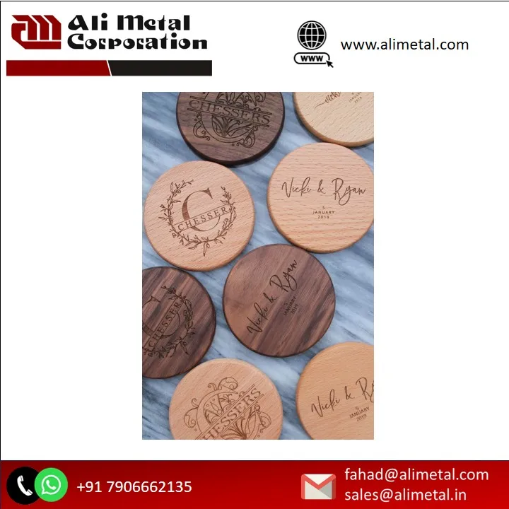Wooden Coaster Set Fresh Wood For Home Deco Mat For Tableware And Kitchenware Pads For Hotel Restaurant Deco